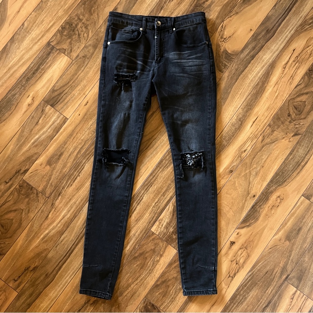 Kollar 203 Rockstars Paisley Destroyed Jeans